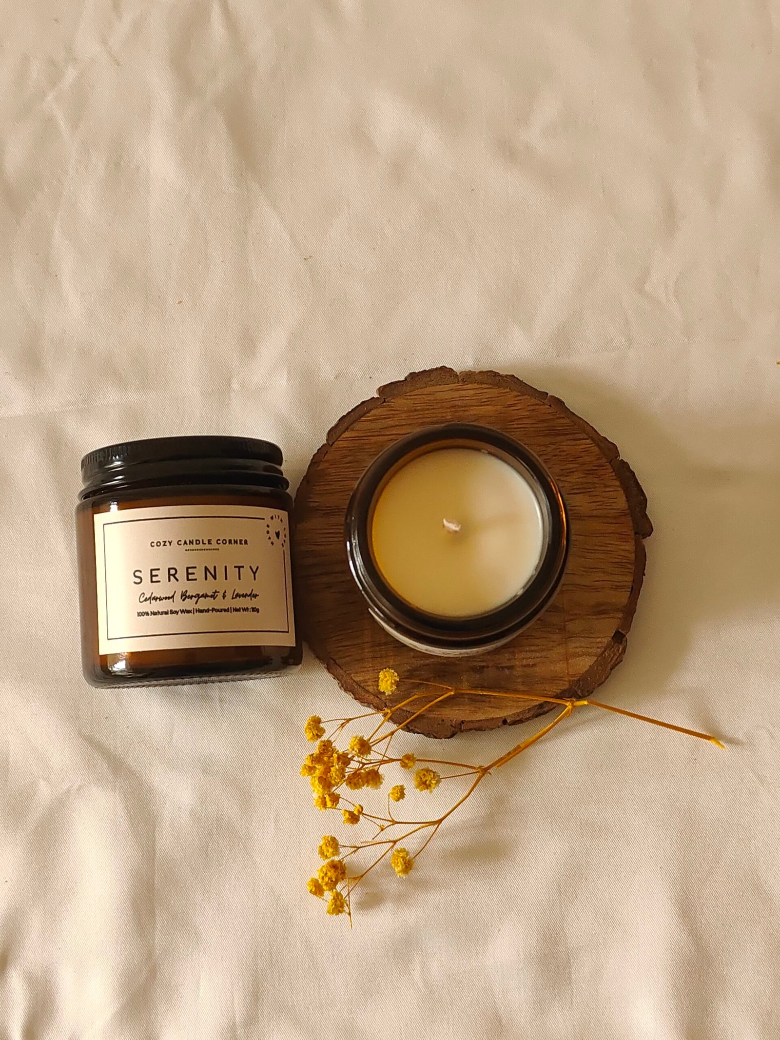 Serenity – Scented Soy Candle.