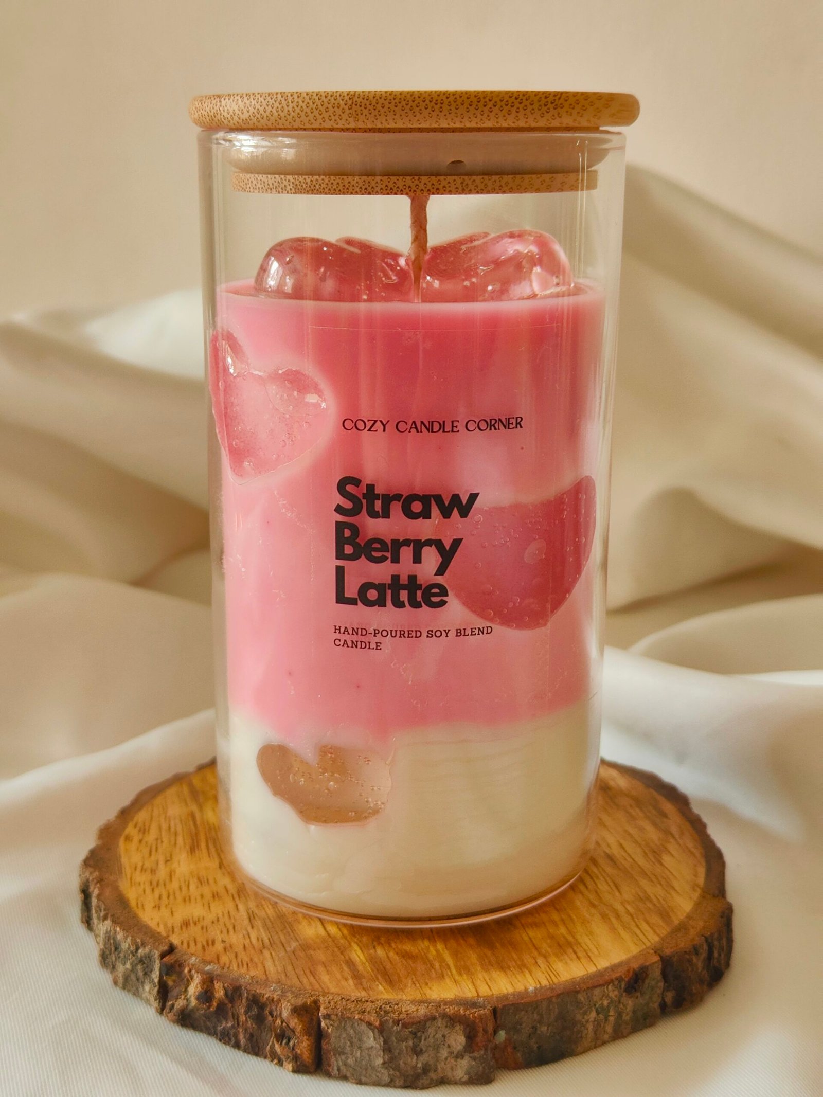 Strawberry Iced Latte candle